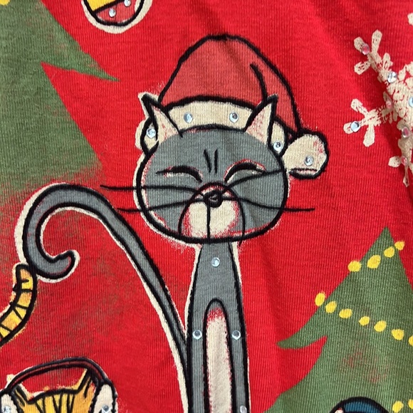 Jess & Jane Large cat top with 3/4 sleeves - Picture 4 of 4